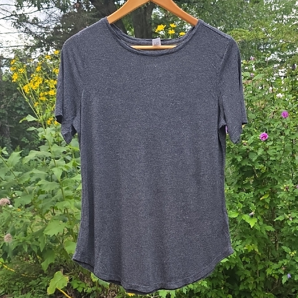 Old Navy Luxe Gold Glitter&Charcoal Tee